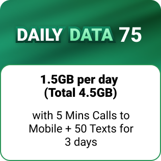 1.5 GB per day for 3 days